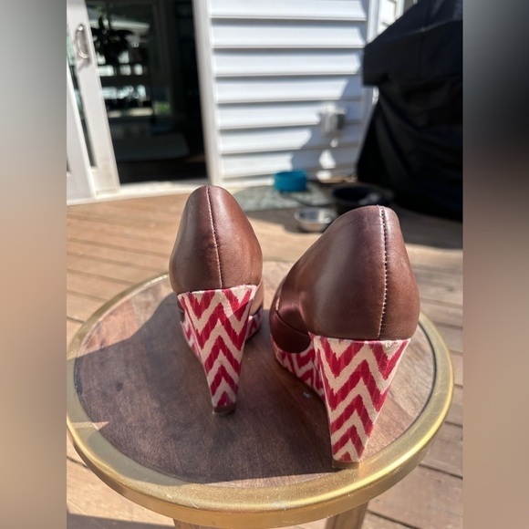 ELLA MOSS BROWN LEATHER WEDGE - EUC - Picture 4 of 8